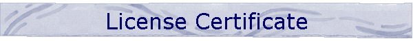 License Certificate