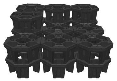 StrataCells interlock and stack as needed