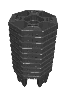 StrataCell stacks compactly for shipment
